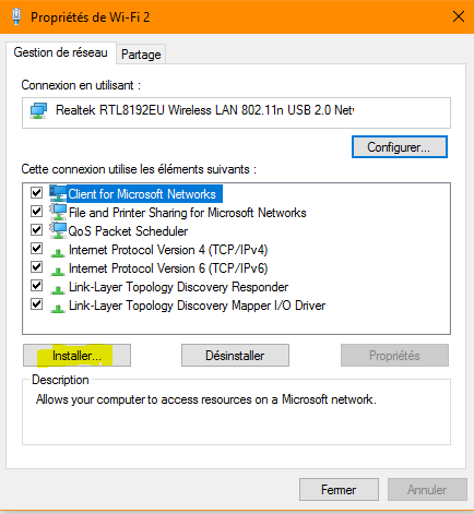 Install Microsoft Network Adapter Multiplexor