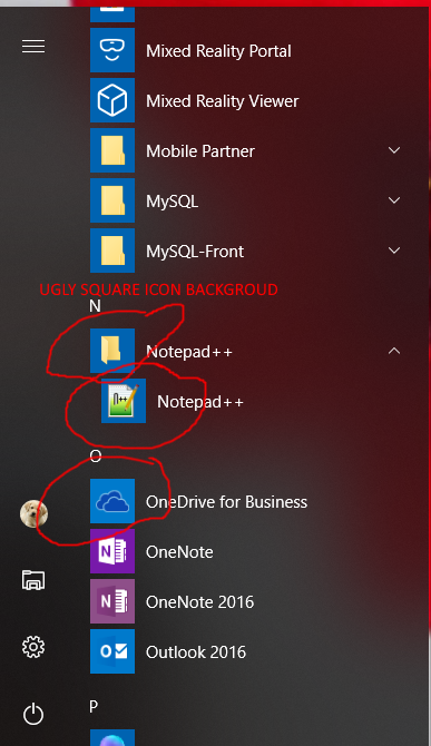 How To Remove Windows 10 Start Menu Icon Background Microsoft Community