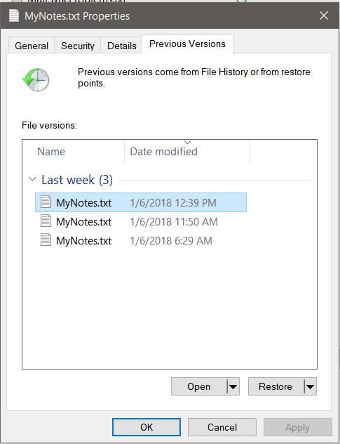 File History Displays No Files to Restore - Microsoft Community