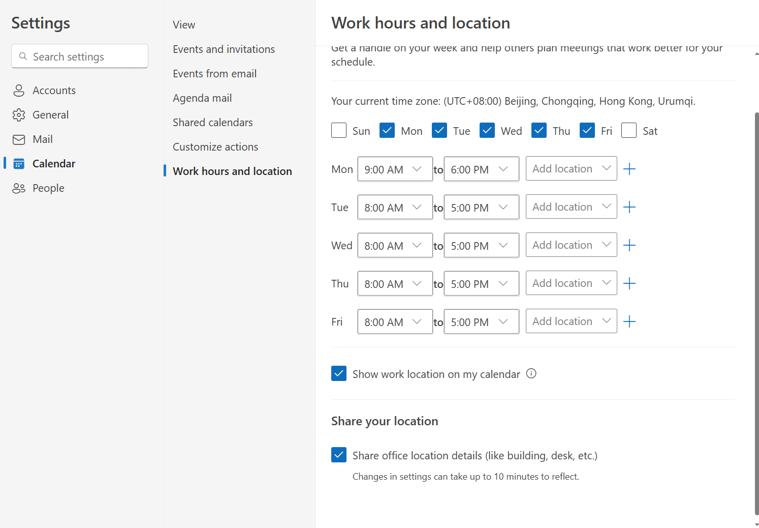 My work hours changed. I can&rsquo;t seem to set my new work hours for 