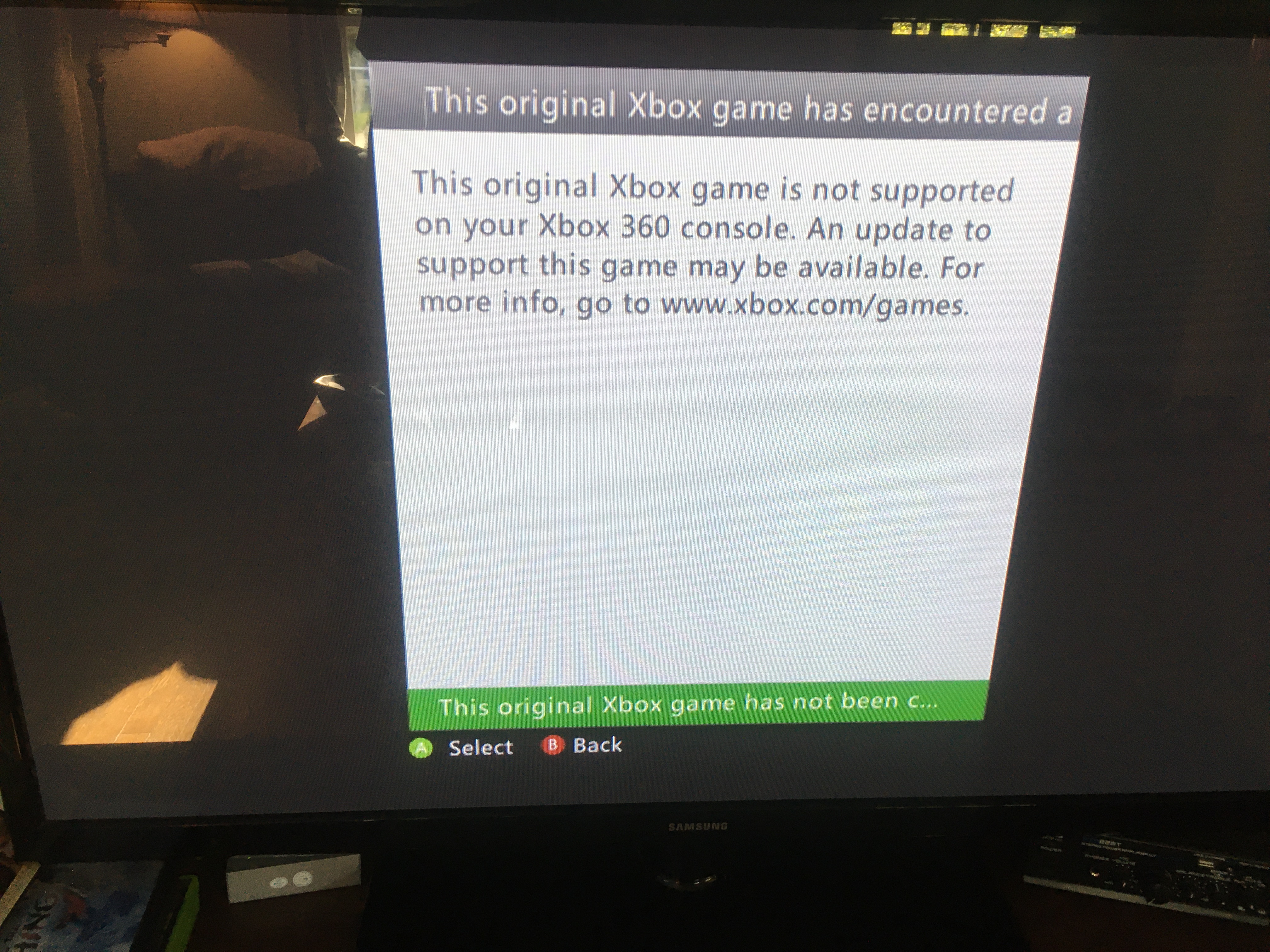 Xbox 360 wont play original xbox on sale games