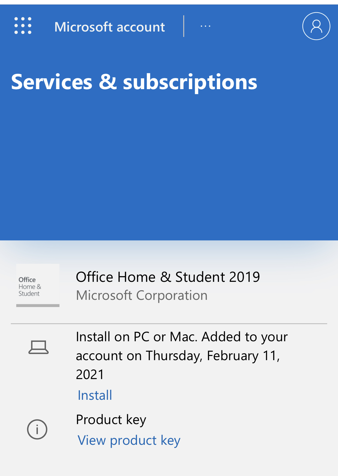 Found Microsoft Home Community 2019 & License No for Student for Office Mac -