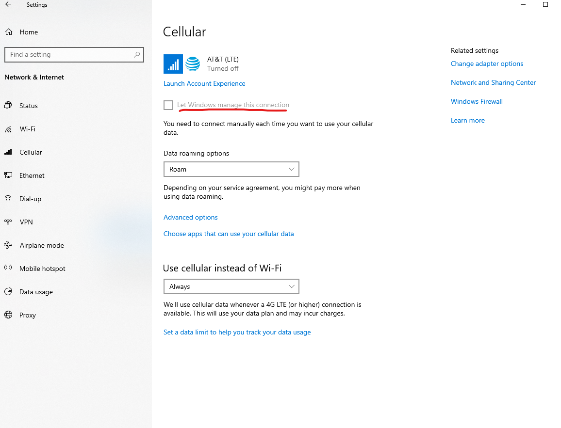 I Am Not Able To Enable The Cellular Option On My Window 10 Laptop ...