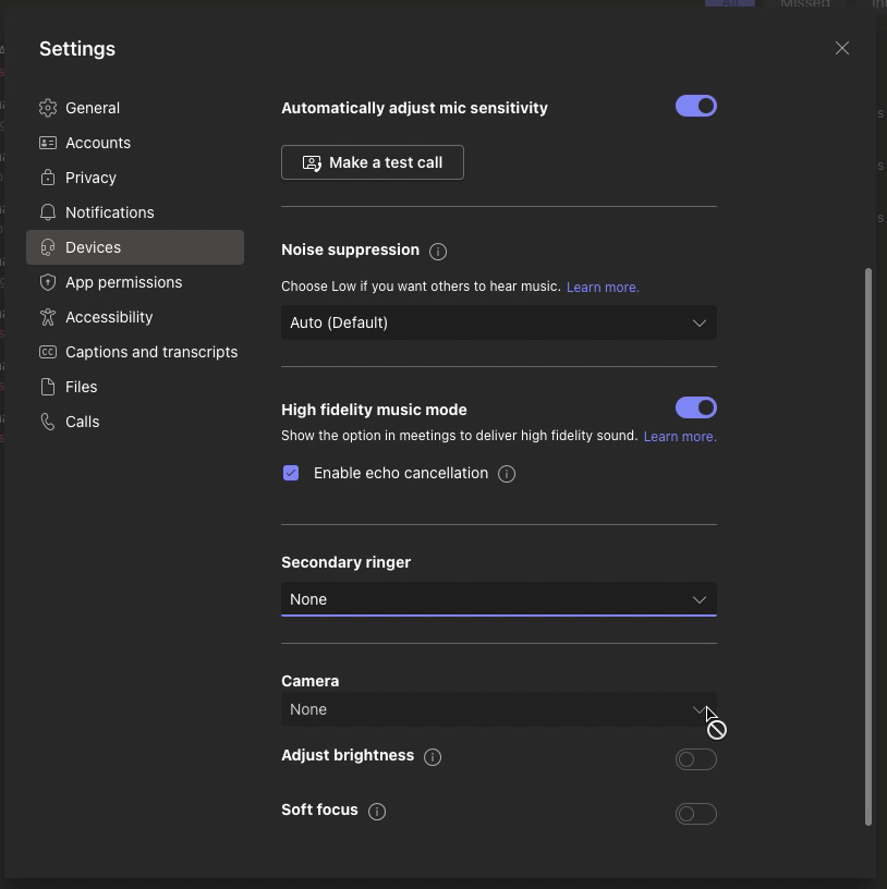 Camera settings for MS Teams disabled on mac - Microsoft Community