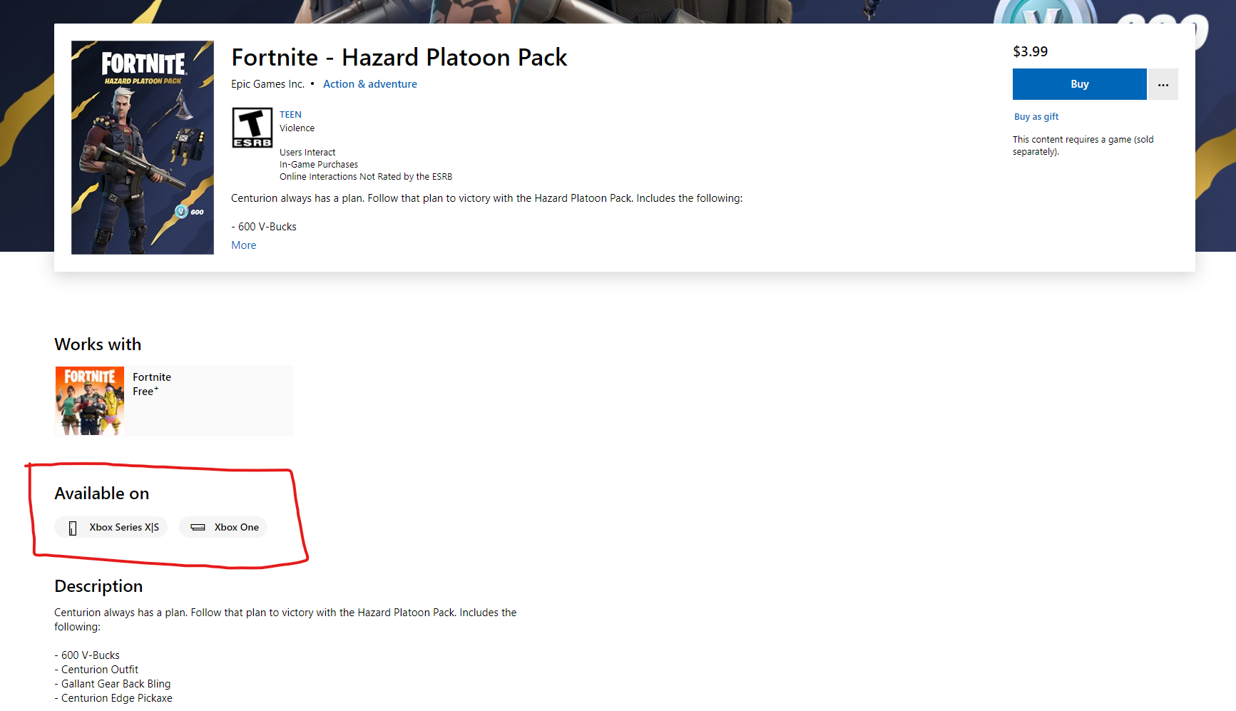Fortnite - Hazard Platoon Pack Xbox One / Series X