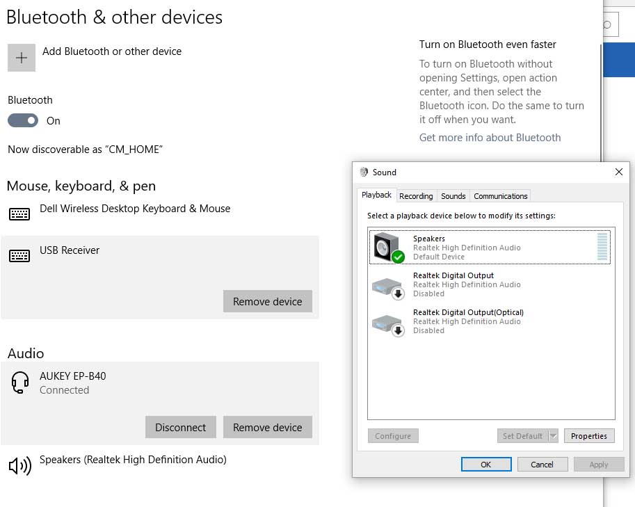 Setting up bluetooth online headphones on windows 10