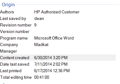 How can he Printed date properties be before the Creation Date Microsoft Community