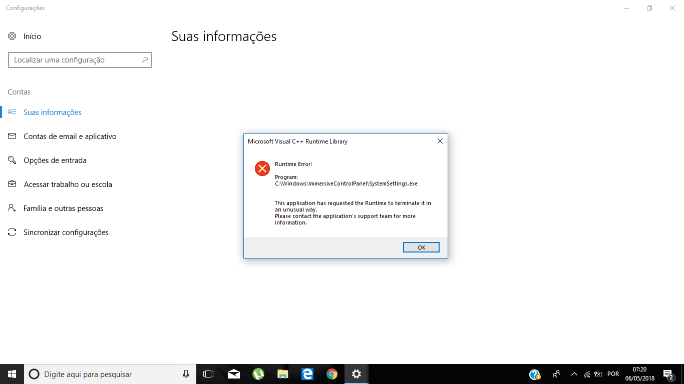 Não Consigo Acessar As Configurações Do Usuário Microsoft Community 5745