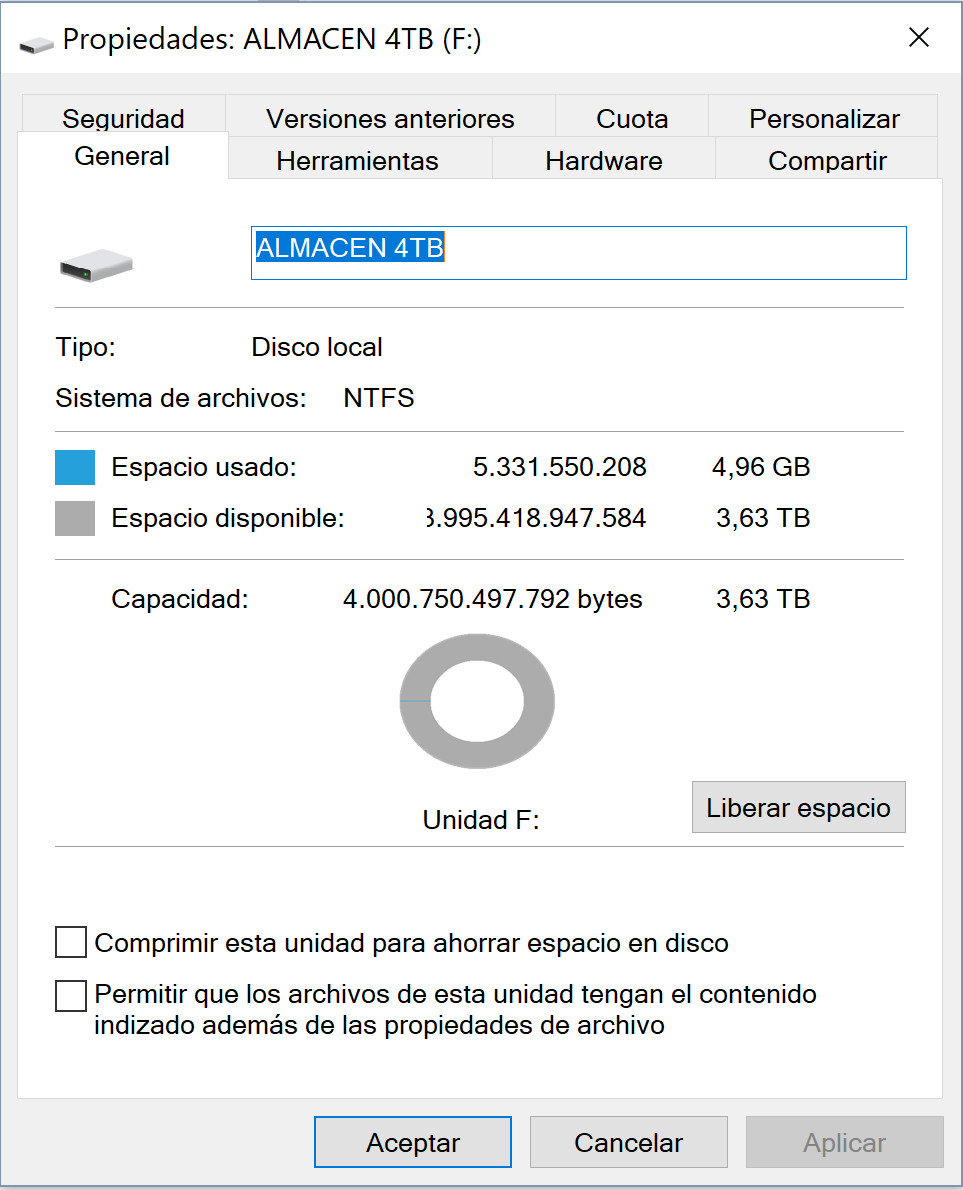 Windows 10 ≡ Espacio Ocupado En Discos Duros No Coincide Propiedades Microsoft Community 6970