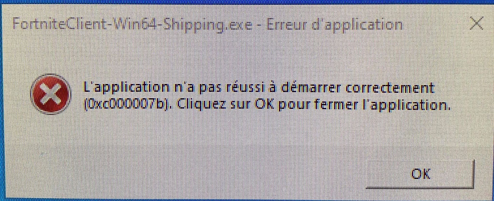 Erreur 0xc000007b Launcher De Fortnite, Windows 10 64bit - Communauté ...