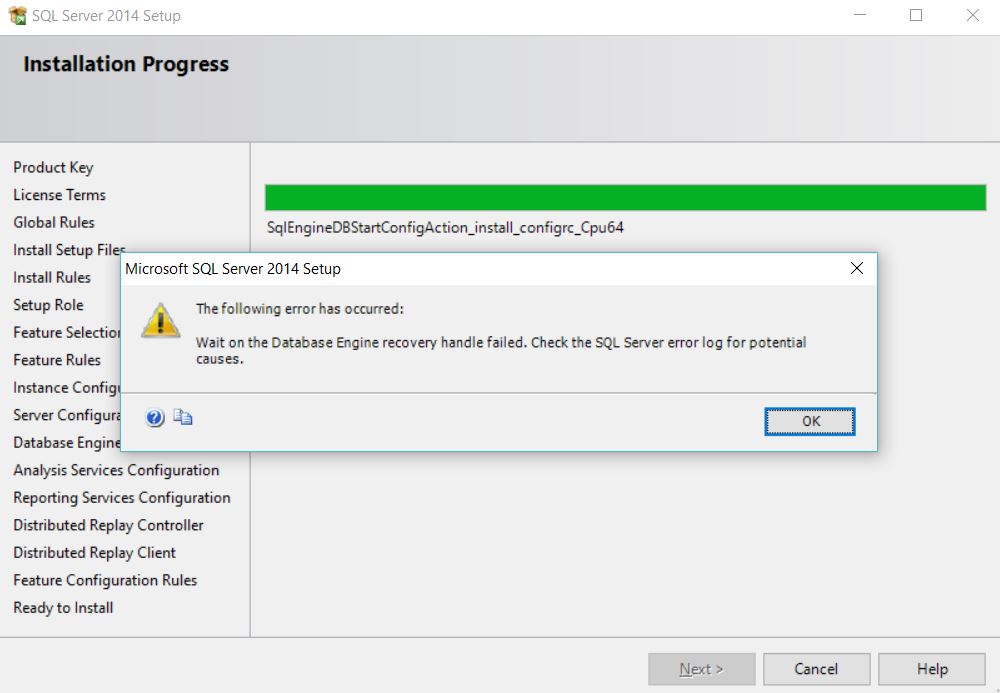 Installation Error for SQl Server 2014 - Microsoft Community