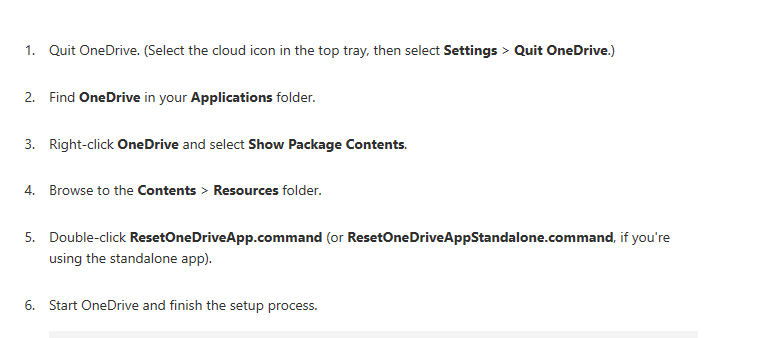 onedrive mac free up space not working