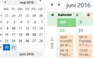 Kalender - aftaler vises ikke i minikalender - Microsoft Community