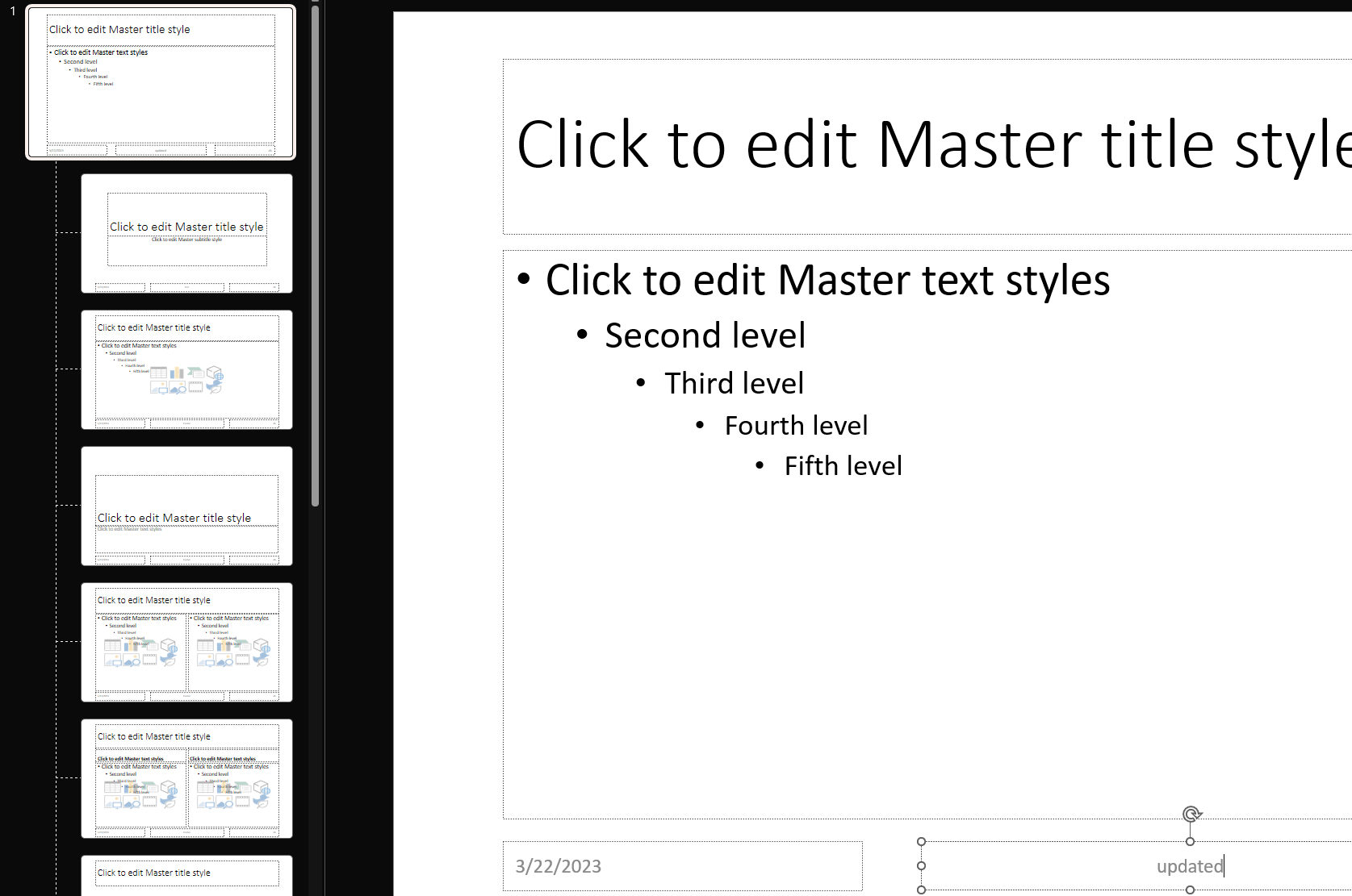 Adding A Footer In Slide Master Doesn't Work - Microsoft Community