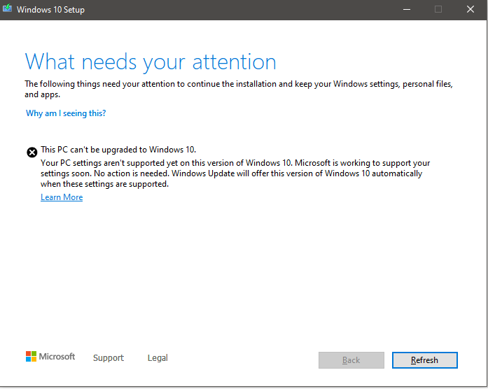 This PC Can T Be Upgraded To Windows 10 2024 Microsoft Community   Db01f56e 9b72 404b B7bc F2332d471cf7