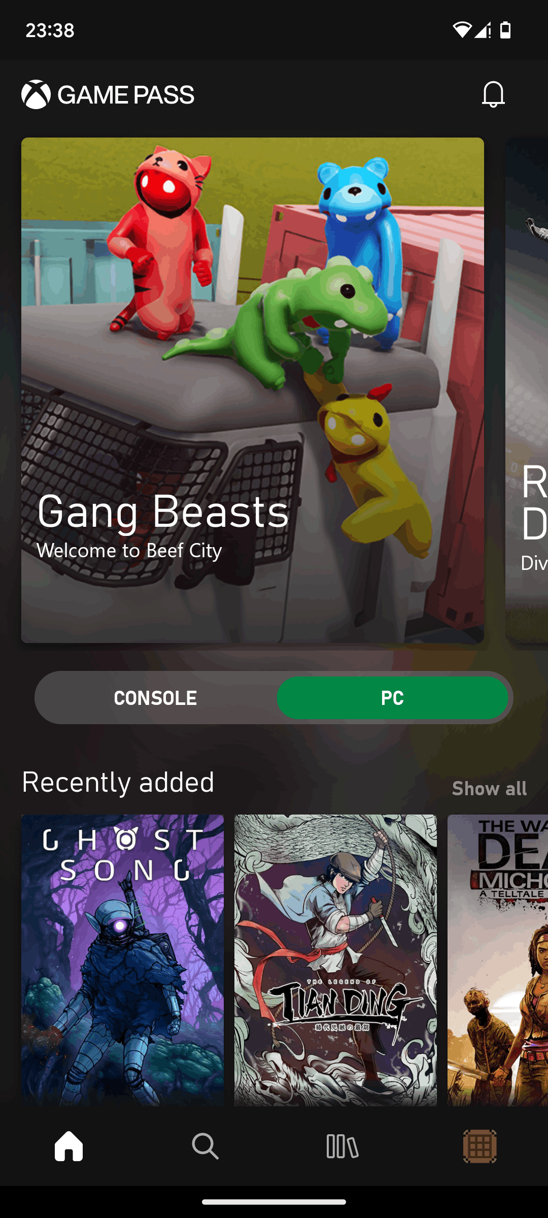 On my Android divise in Xbox Game Pass App i dont have Cloud Tab, so i -  Microsoft Community