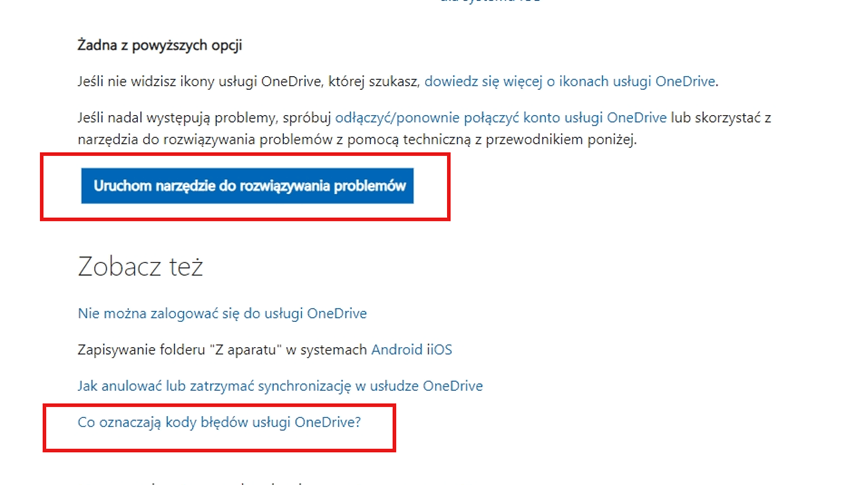 brak synchronizacji onedrive - Microsoft Community