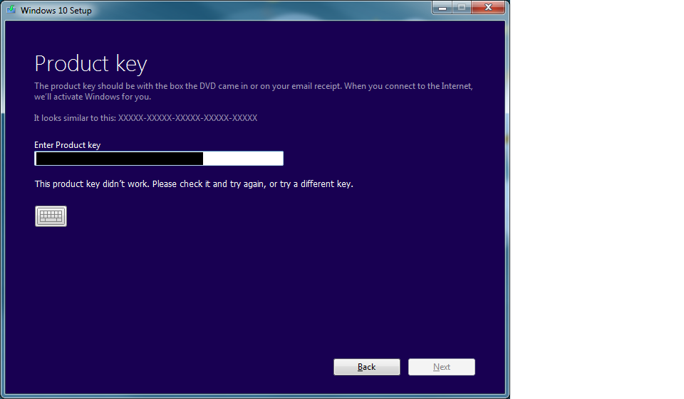 Product Key Doesn't Work? - Microsoft Community