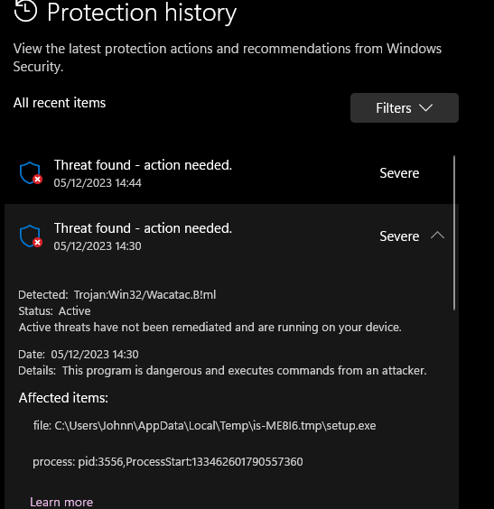 How To Remove Threat Found - Action Needed - Microsoft Community