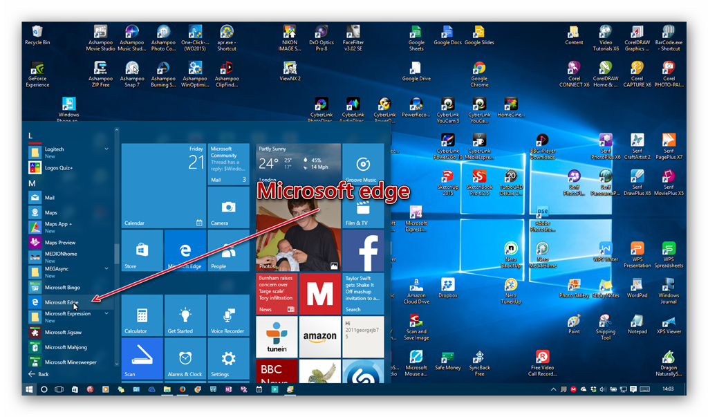 putting microsoft edge shortcut on desktop - Microsoft Community