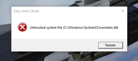 Internal dll. Untrusted System file ошибка. Ошибка систем 32. EASYANTICHEAT ошибка. Untrusted игра.