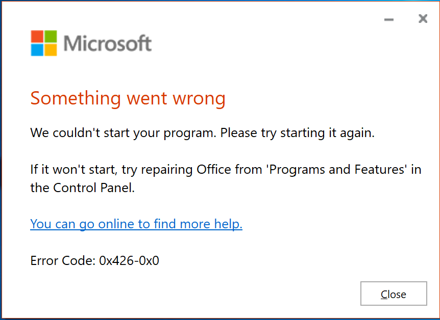 "Something Went Wrong" Error - Opening Office 365 Apps - Microsoft ...