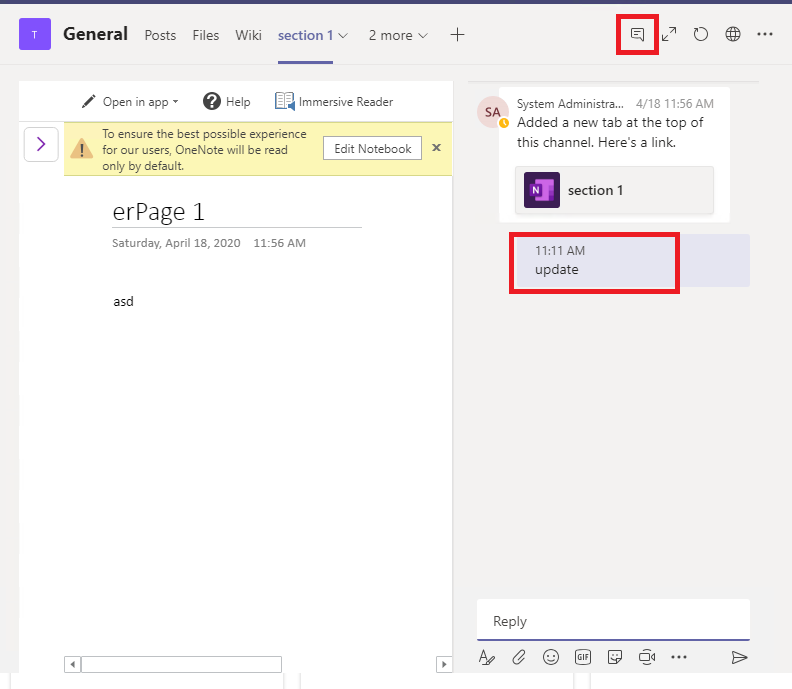 Email notifications for OneNote updated in Teams - Microsoft Community