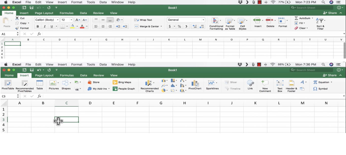 Is Excel the same on Mac and PC?