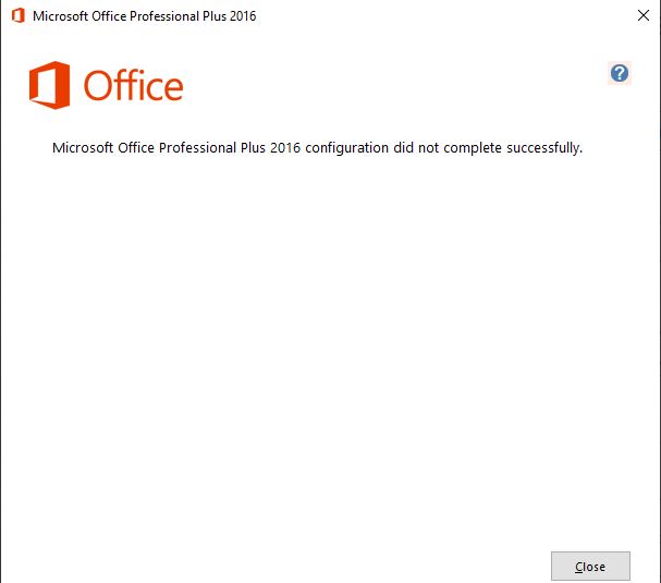 Product Activation Failed Office 2016 Windows 10