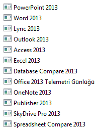 Tum Office 2013 Programlari Simgeleri Microsoft Community