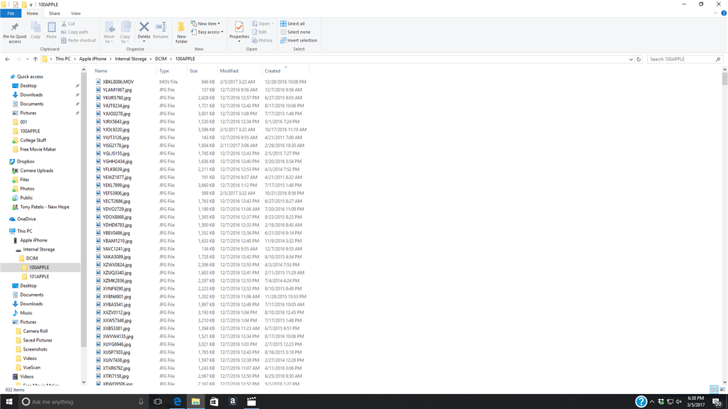 "Date Created" displaying out of order in File Explorer