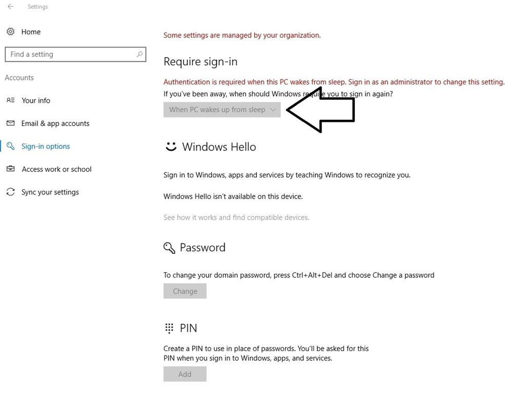 how to eliminate password on windows 10