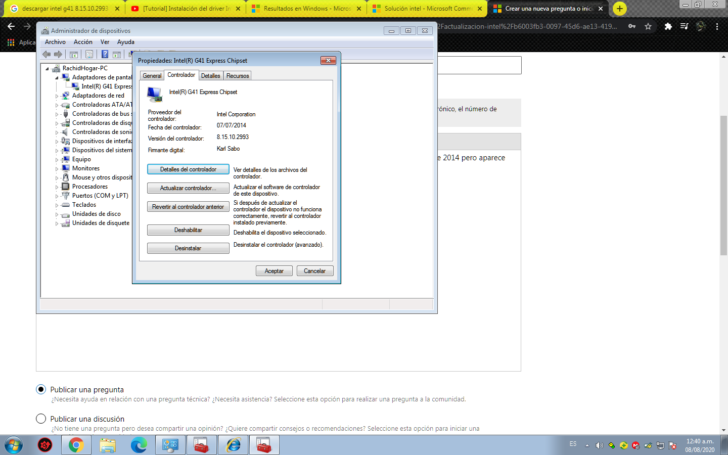 Actualizar tarjeta grafica online windows 7