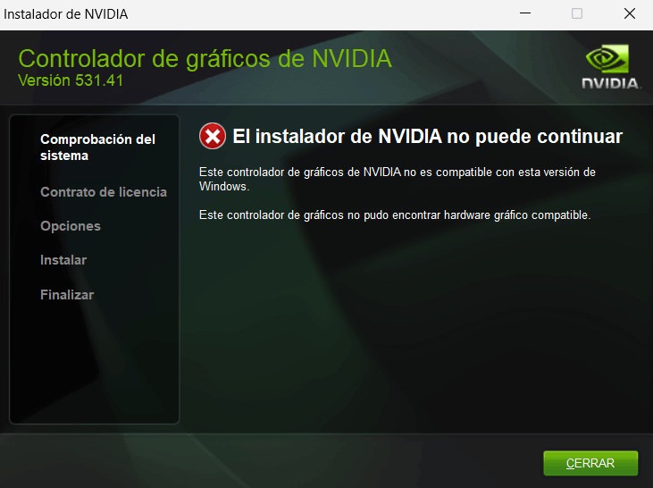 Mi pc no reconoce best sale mi tarjeta gráfica nvidia