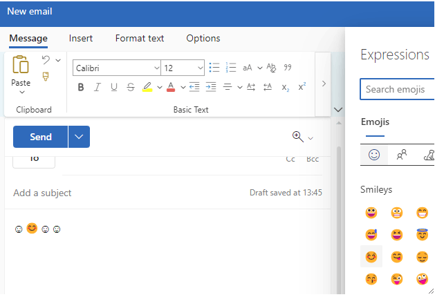 New Outlook - Why does a different emoji appear from the one I've ...