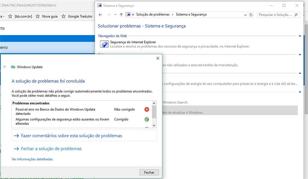 Guia de Solução de problemas no Windows 10