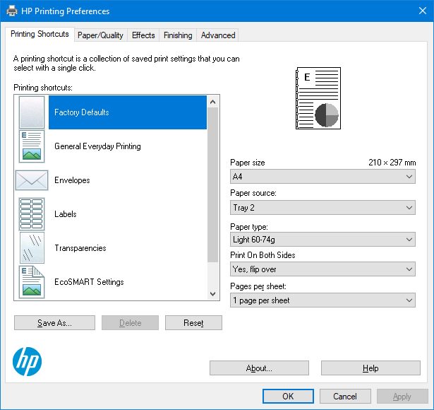 Opening A Specific Printers ( Printer Properties / Preferences ...