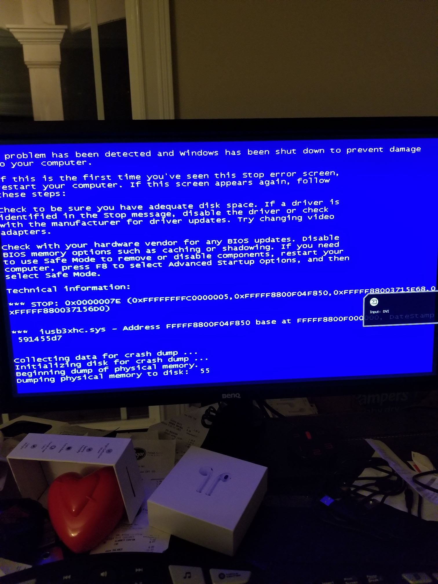 BSOD When Switching USB Receiver To Different USB Port - Microsoft ...