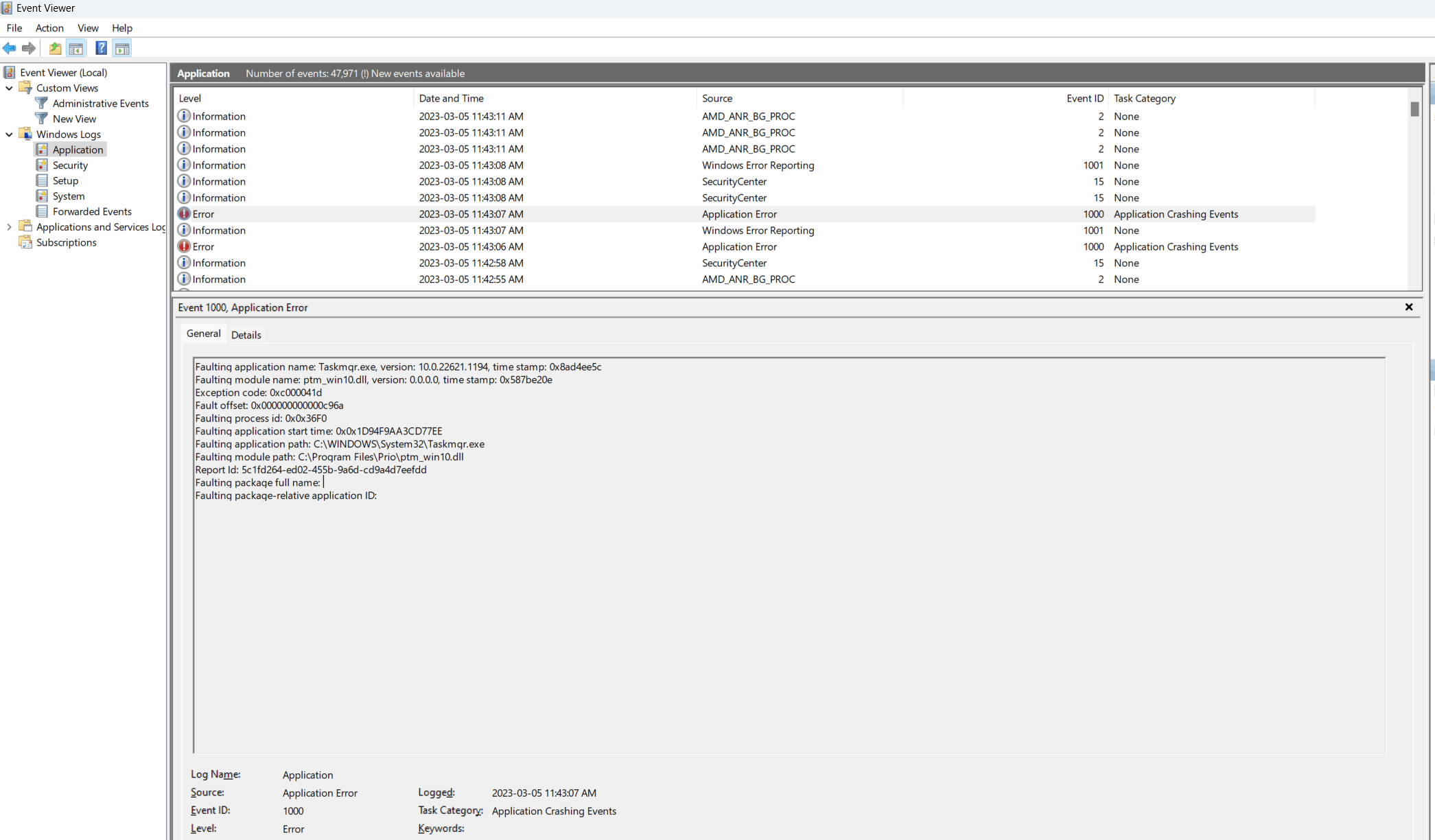 Task Manager keeps crashing after right clicking in details tab ...