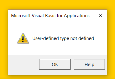User-Defined Type Not Defined - Microsoft Community
