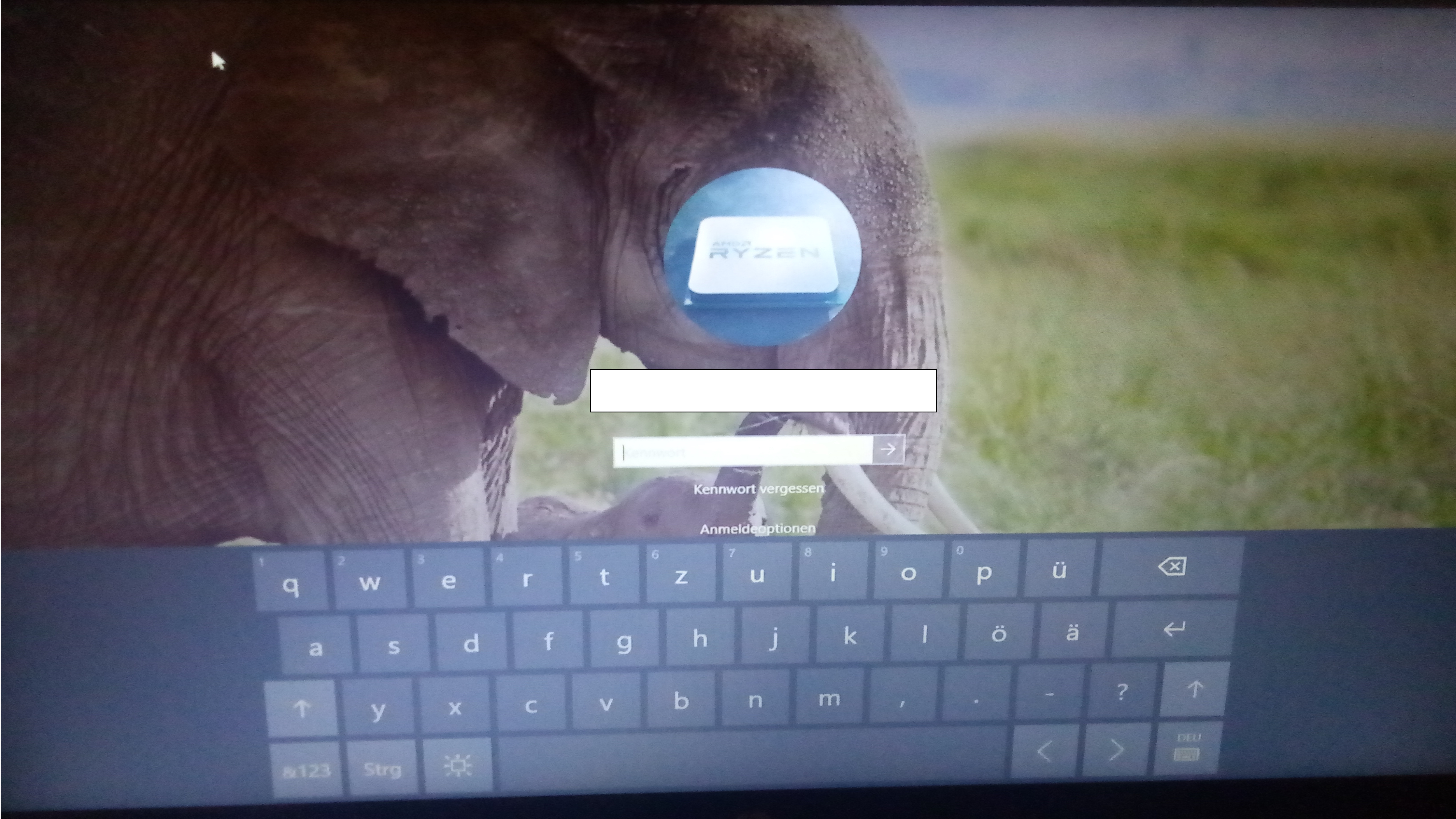 Tastatur auf Anmeldebildschirm