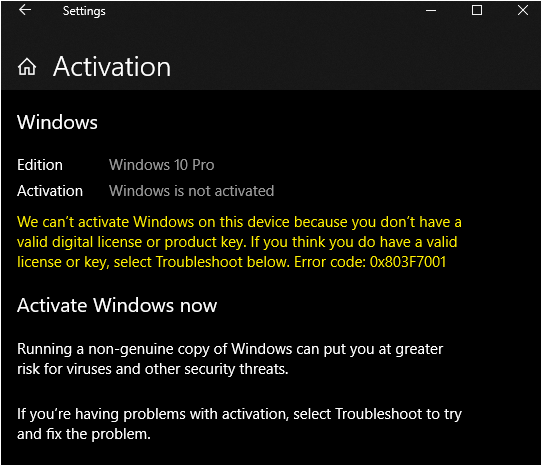 Microsoft Deactivates Copies of Windows 10 Due to Server Problem