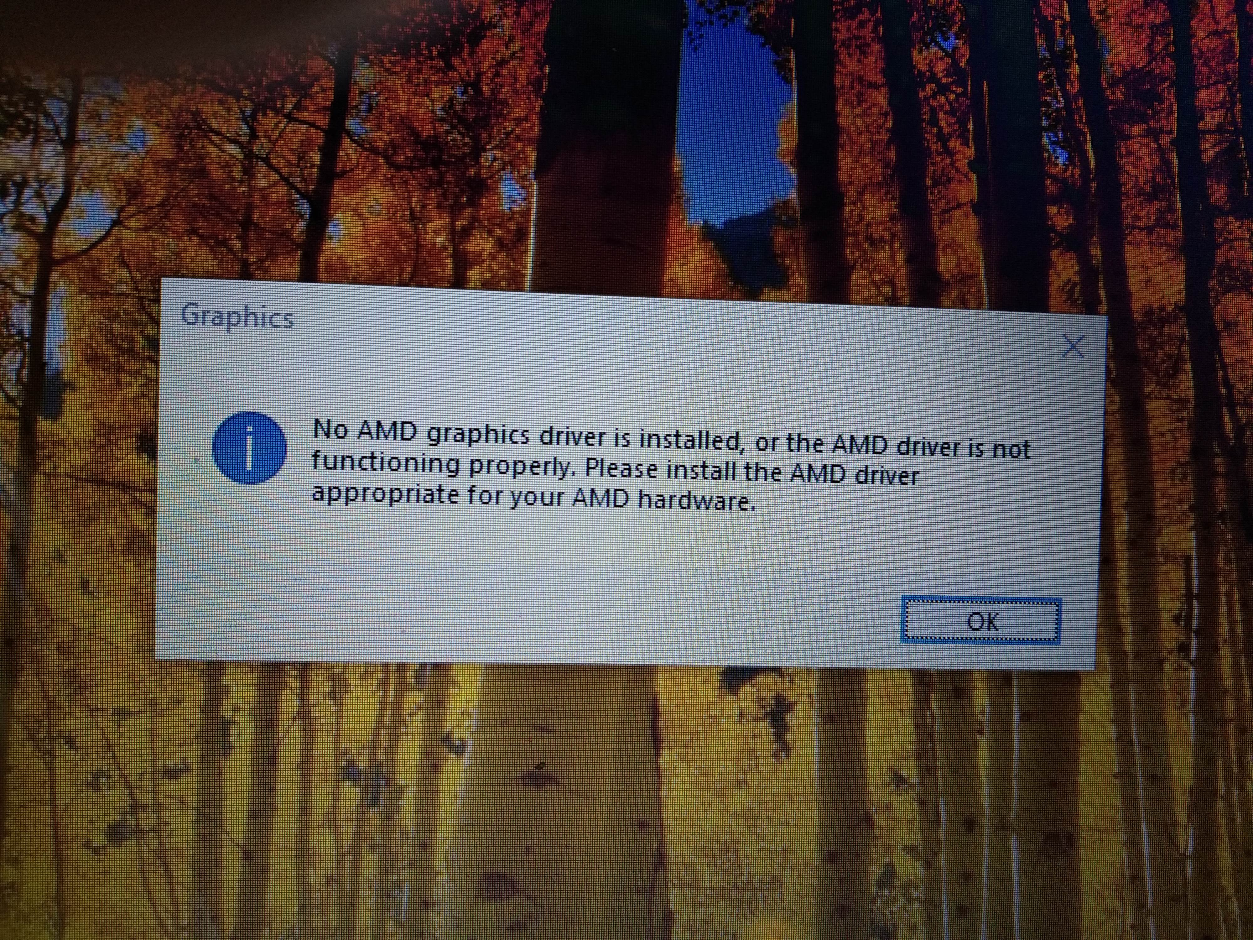 No amd graphics driver is installed or the amd driver is not functioning properly solucion hot sale