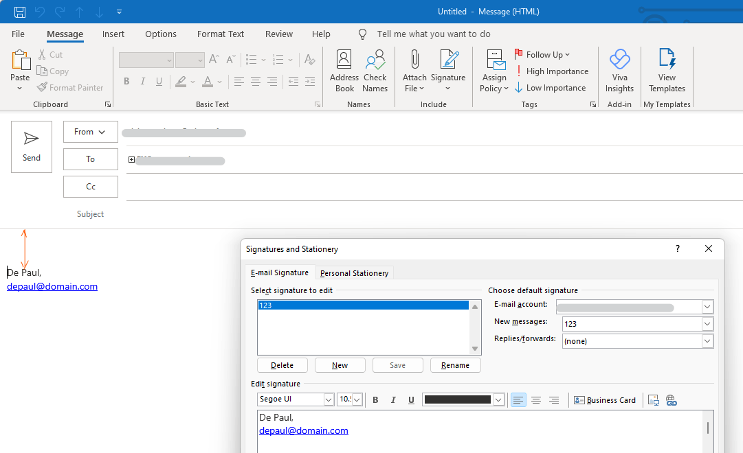 How to remove the extra spacing before a signature in Outlook 2016 ...