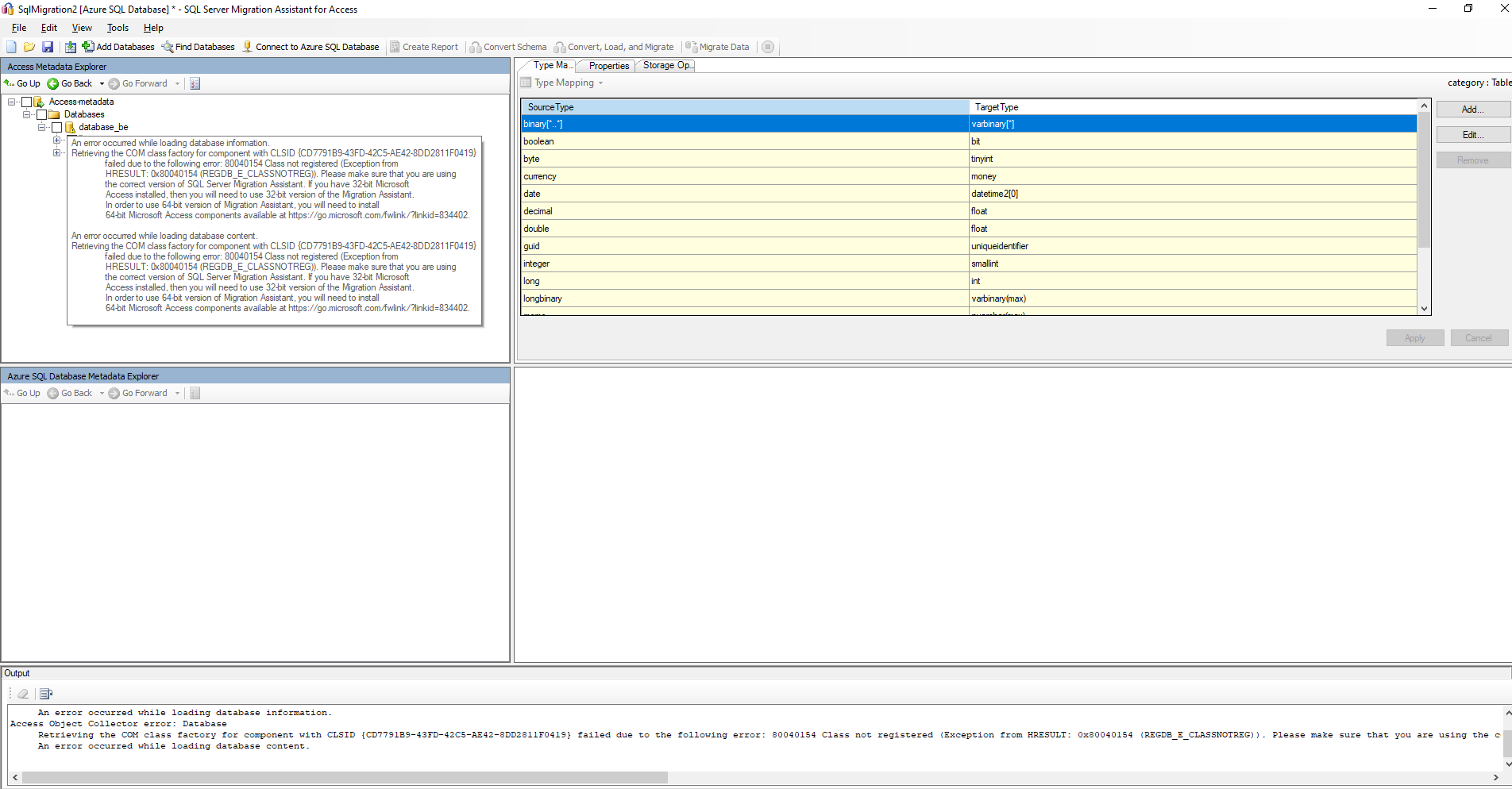 Sql server migration assistant for access error microsoft community