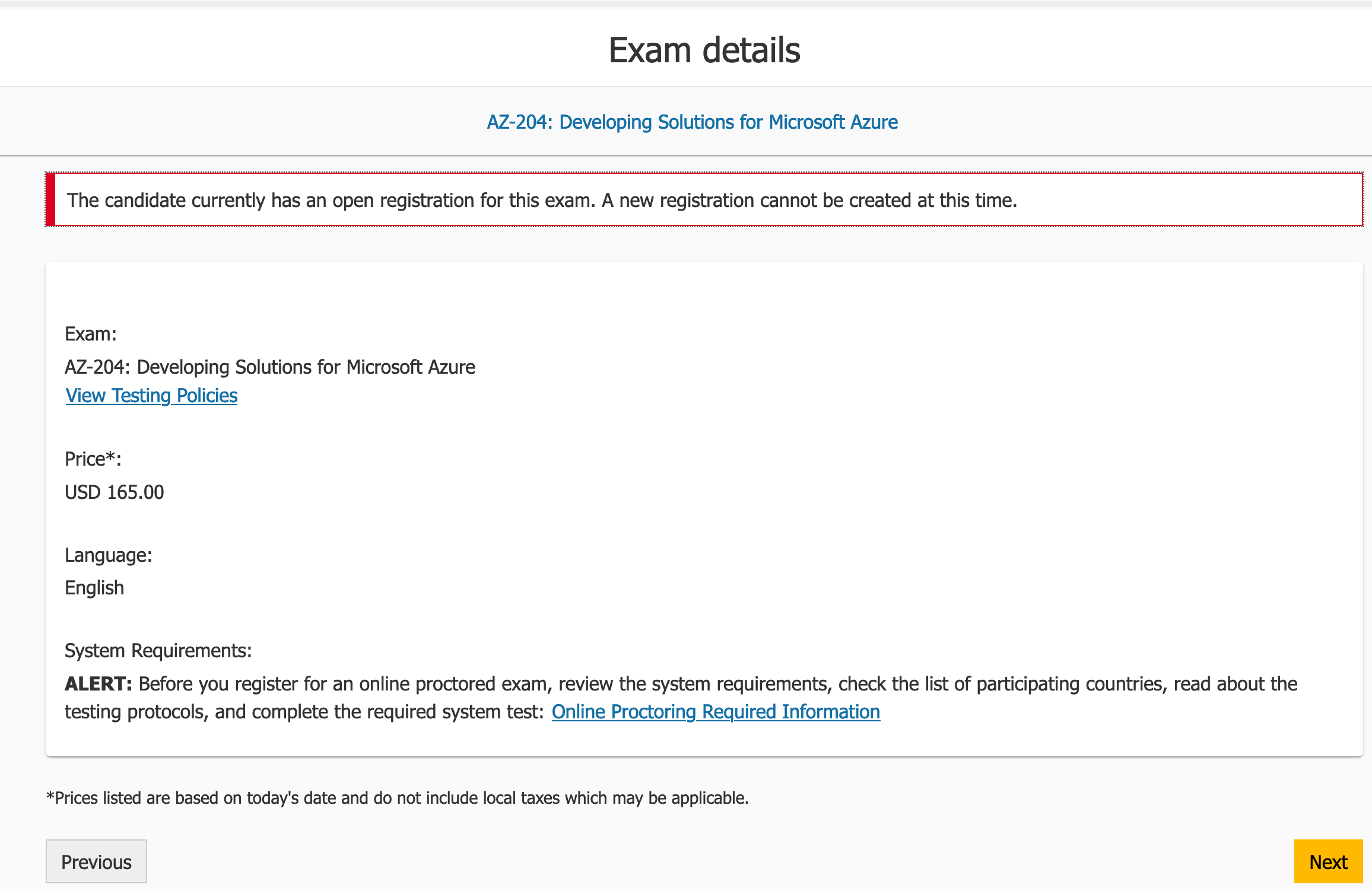 AZ-204 cannot reschedule exam - Training, Certification, and Program 