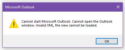 Outlook 2016 Error 