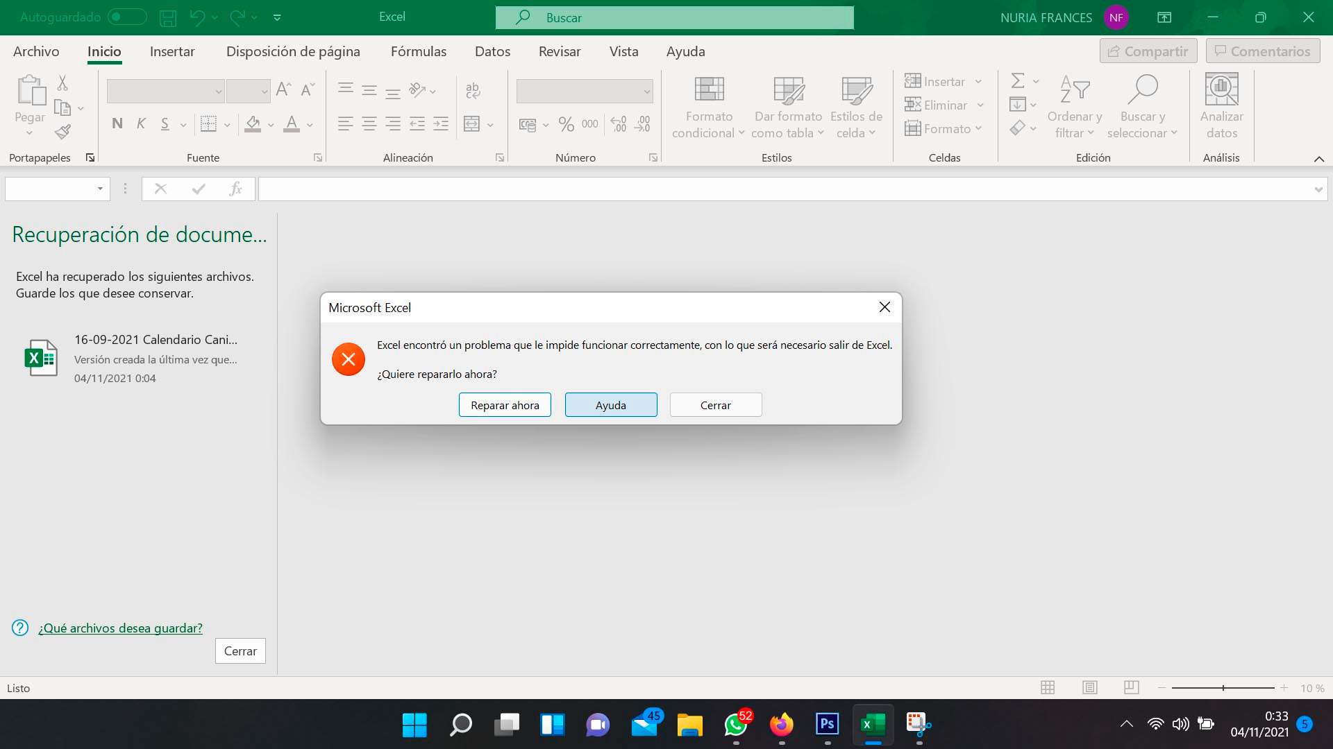 Error en office desde la actualización a windows 11 - Microsoft Community