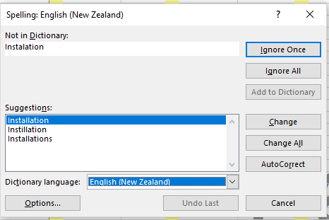 dictionary greyed excel windows microsoft custom dictionaries able select words options under