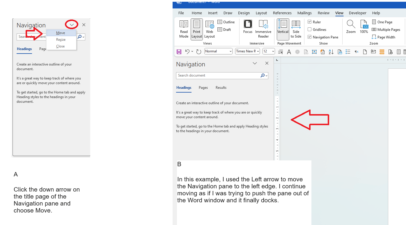 Use the Navigation pane in Word - Microsoft Support